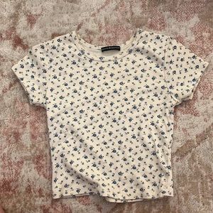 preppy brandy melville floral top